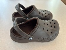 Crocs Smokey Brown Lined. Clog Unisex Women's 6 Men's 4 205969