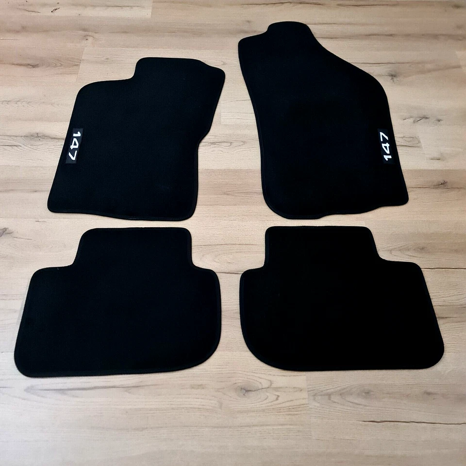 Alfombrillas Coche Terciopelo Para Alfa Romeo 147 Impermeable Negro Alfombras Auto Forros Nuevas Foto 4 de 4