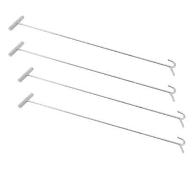 (4 Pack) Heavy Duty Chrome Fifth Wheel Pin Puller w/ Hook 34''