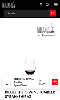 Riedel Syrah Shiraz tumbler