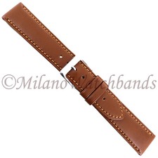 18mm Hirsch Tan Artisanal High Quality Padded Genuine Leather Mens Band Regular