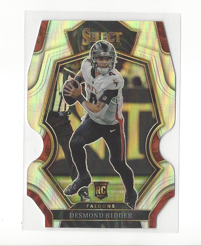 2022 Select Prizm Silver Die Cut #104 Desmond Ridder RC Rookie Falcons