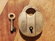 Vintage Corbin  Padlock With Key, Works Good!