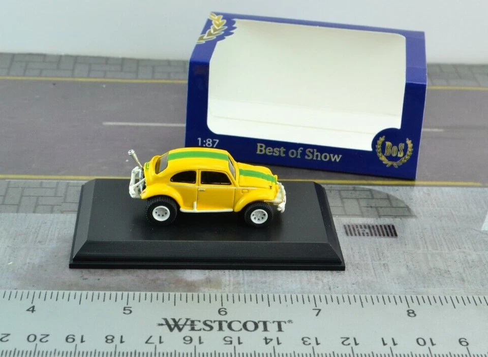 BOS Models 87191 Volkswagen Beetle Baja Bug Yellow 1:87 Scale HO - Image 2 of 3