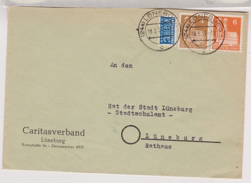 Bizone/Bauten, Mi. 74wg, 77wg, Lüneburg, 18.6.51