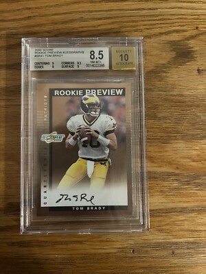 TOM BRADY 2000 Score Rookie Preview Autograph RC AUTO SR41 BGS 8.5/10 | eBay