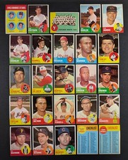 1963 Topps Baseball Starter Set 25 Cards Rare Checklist