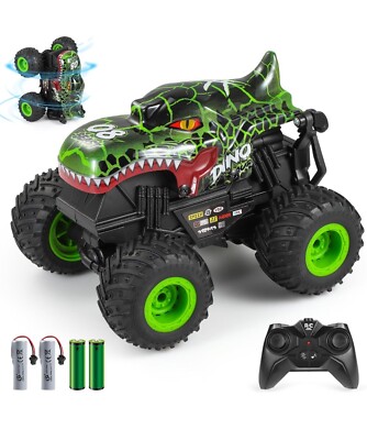 2.4GHz Remote Control Monster Truck, RC Stunt Toy Car with 2 Battery Light Sound