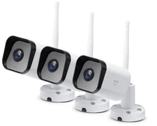 Geeni Hawk 3 (3 Pack) 1080p Wi-Fi Outdoor Cameras w Alexa Google Voice Control