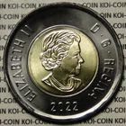 BU UNC Canada 2022 Honoring Queen Toonie $2 dollar black ring coin uncirculated