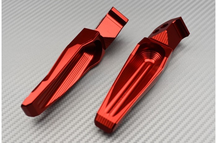 Repose-pieds arrière rouges pour moto YAMAHA FZ6 N de 2004 à 2006