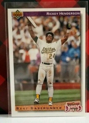 Rickey Henderson - 1992 Upper Deck - Best Baserunner - #648 - HOF