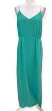 J. Crew Women's Maxi Dress Turquoise Size 12 Sleeveless Cocktail Dress Side Slit