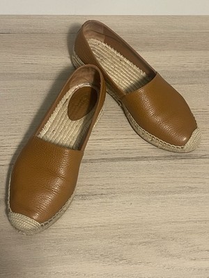 Lafayette148 | Brown Pebbled Leather Espadrilles Size 39