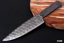 Custom Handmade Damascus steel Chef Kitchen Blank Blade