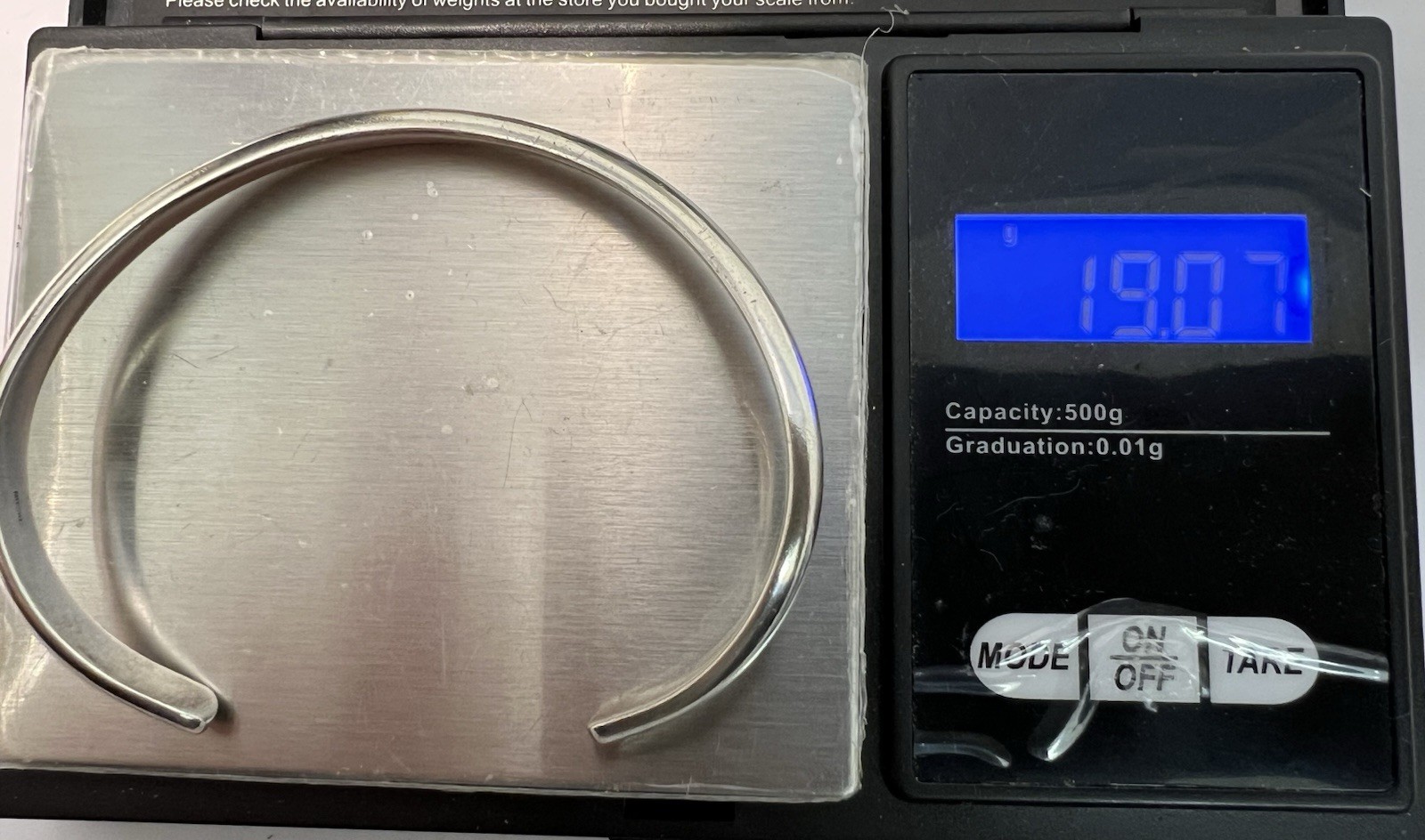 Solid 925 Sterling Silver Torque Curved Bangle, 1… - image 6