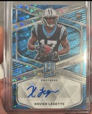 2024 Panini Spectra Xavier Legette Rookie Auto Neon Blue Prizm /50 Panthers RA-…