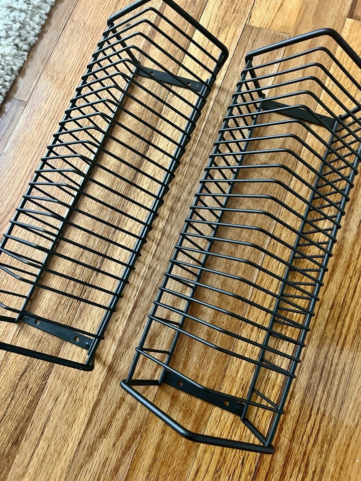 Two Atlantic 24 CD Storage Racks Metal Wire Tower - Tabletop / Wall ...