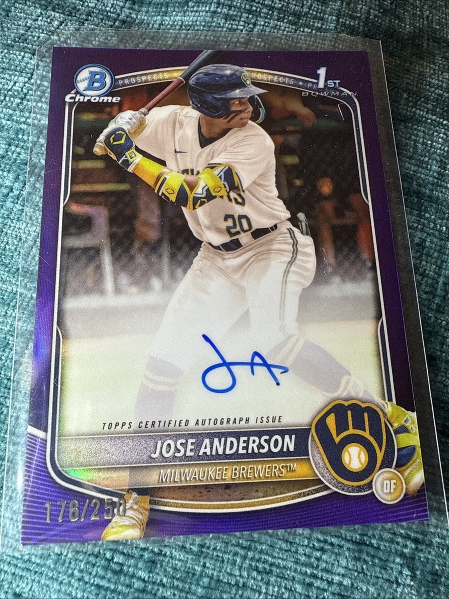 2025 Bowman Chrome #CPAJA Jose Anderson 1st Prospect Auto Purple