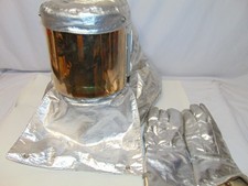 SEI metal Helmet firemen's aluminized cover hood proximity type 1 aramid Glove
