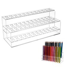 Pen Stand Display-Acrylic Pen Holder 48-Slots Makeup Brush Display Stand, Eye...