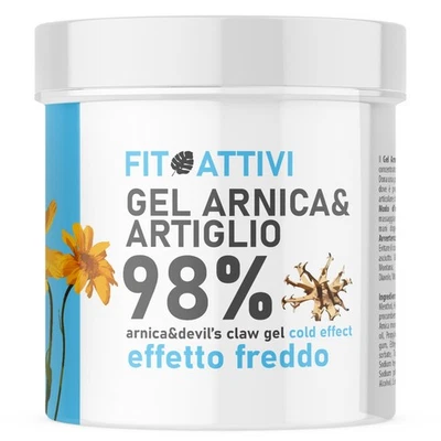 FITOATTIVI NATURA E BENESSERE Arnica Gel Forte 550 ml Arnica per Cavalli Uso Umano Effetto Freddo 98% con