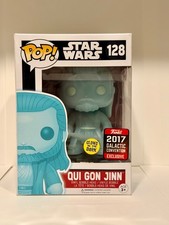 Funko Pop! Star Wars Qui Gon Jinn 2017 Vinyl Bobblehead Figure #128 Exclusive