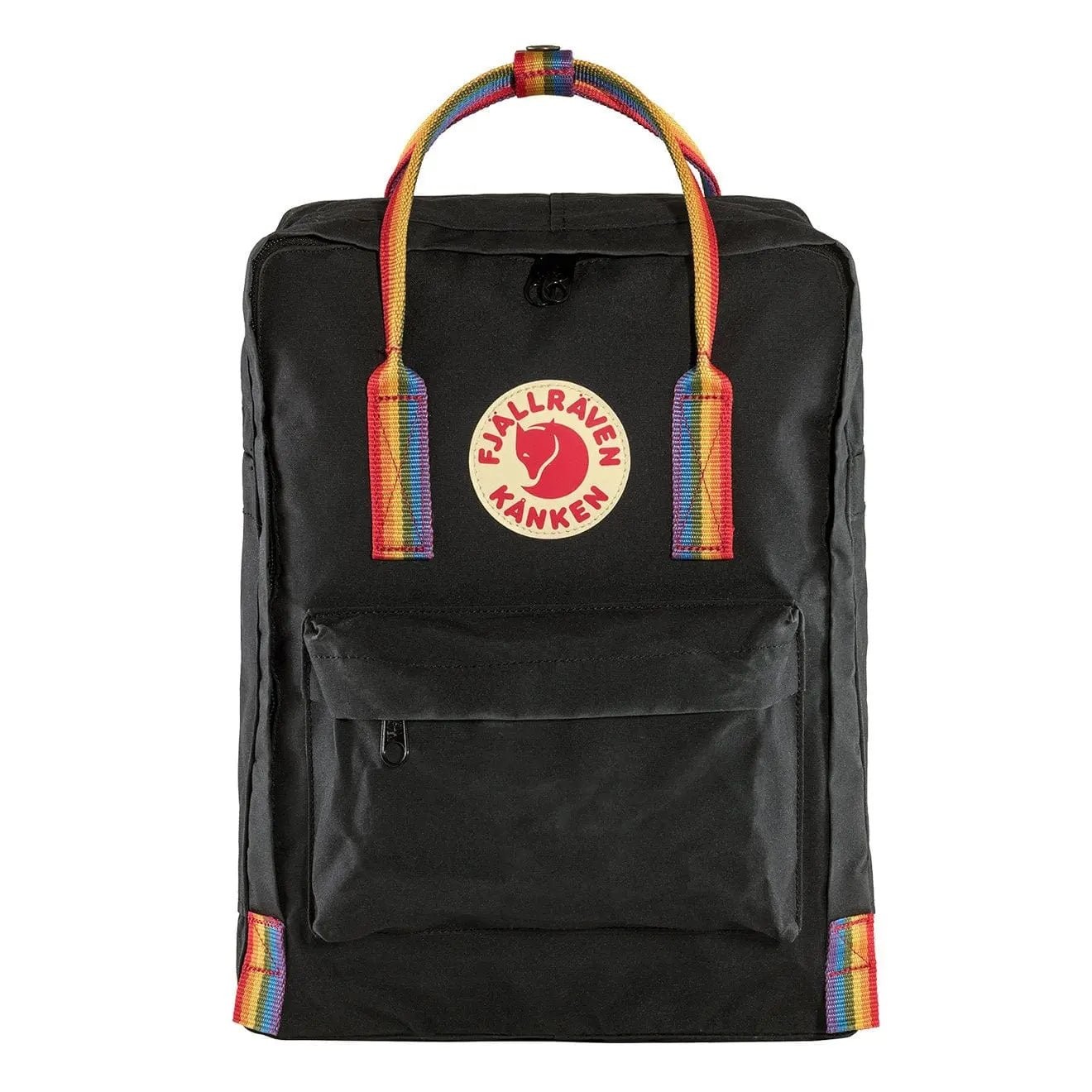 Fjallraven Kanken Classic Backpack Black Rainbow Pattern - Image 3