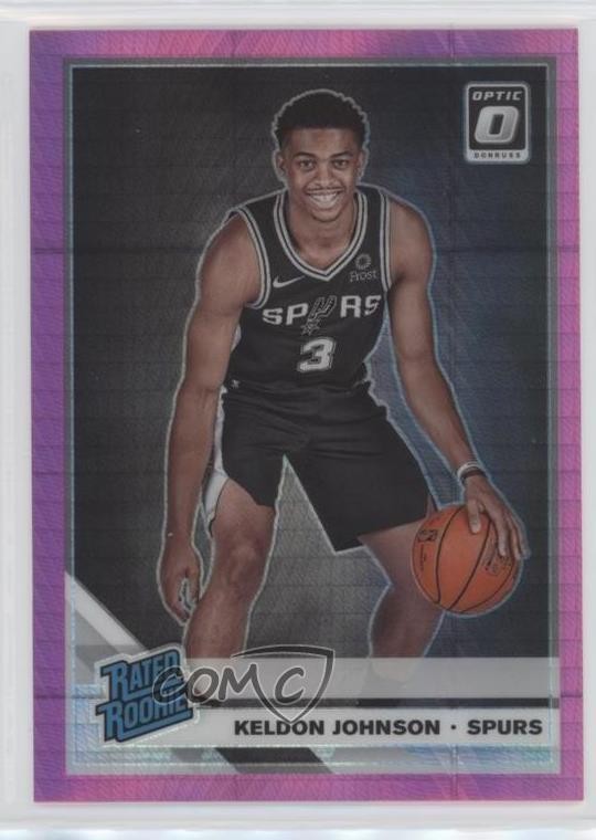 2019 Panini Donruss Optic Rated Rookie Pink Hyper Prizm Keldon Johnson #186 0nr3