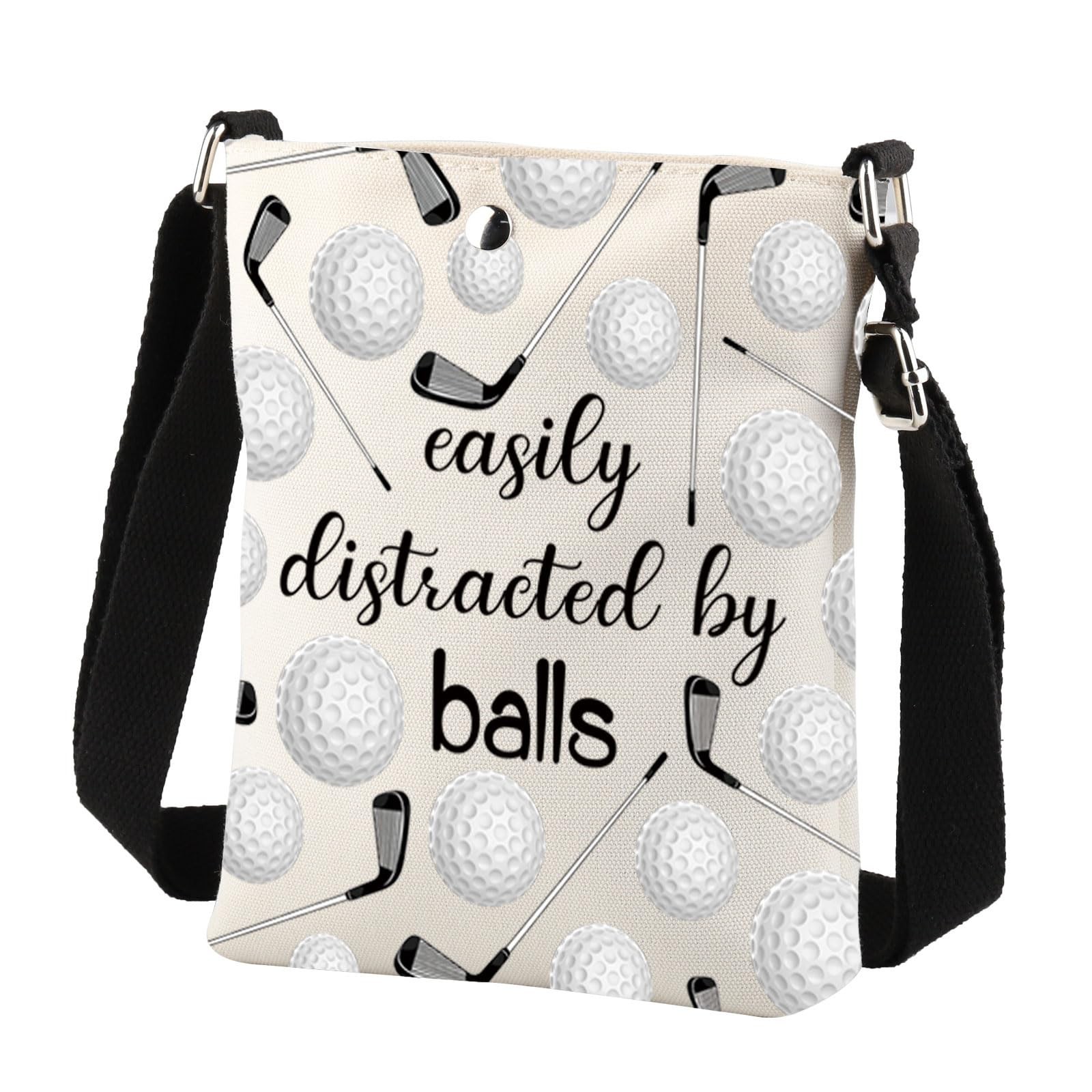 Funny Golf Crossbody Bag for Golf Lovers Easily Distracted By Balls-image