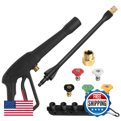 #ad Pressure Washer Spray Gun for Ryobi Karcher Greenworks 5 Nozzles Jet Wand $53.49