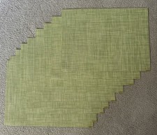 Juego de 10 tapetes Chilewich 14”x19” tejido canasta verde