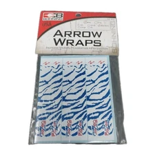 Bohning 12 Pack 4" Arrow Wraps: Blue & White Tiger Stripes: Vinyl Stickers