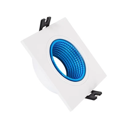 Aro Downlight Cuadrado Basculante de Colores para Bombilla LED GU10 / GU5.3 - Imagen 1 de 2