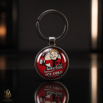 Schlüsselanhänger Fallout Nuka Cola 27mm groß für jeden Fan das Richtige (BH053)