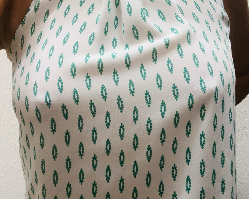 Papermoon Green/White Geometric Strappy Top Size Small Summer Boho