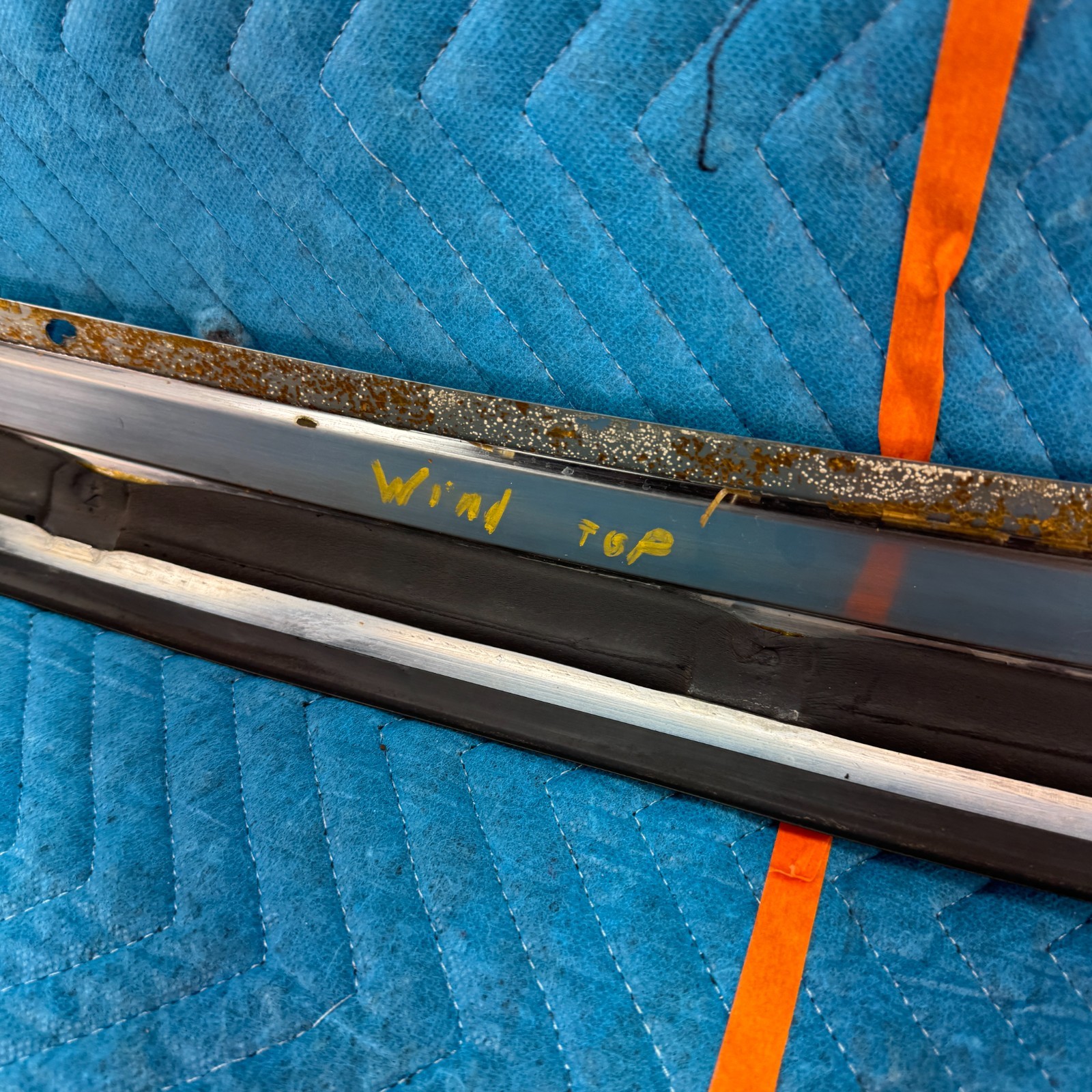 1989–1991 CHRYSLER TC MASERATI 46K Windshield Top Chrome Reveal Molding Trim OEM