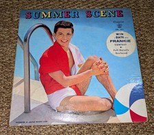 Frankie Avalon Summer Scene 1960 Win A Date Vinyl LP Boy Band Pop Vintage Pool