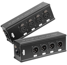 4CH Audio/DMX Over Network Cable Extender KXNE8F-4F RJ45 to XLR Female 2 Pack