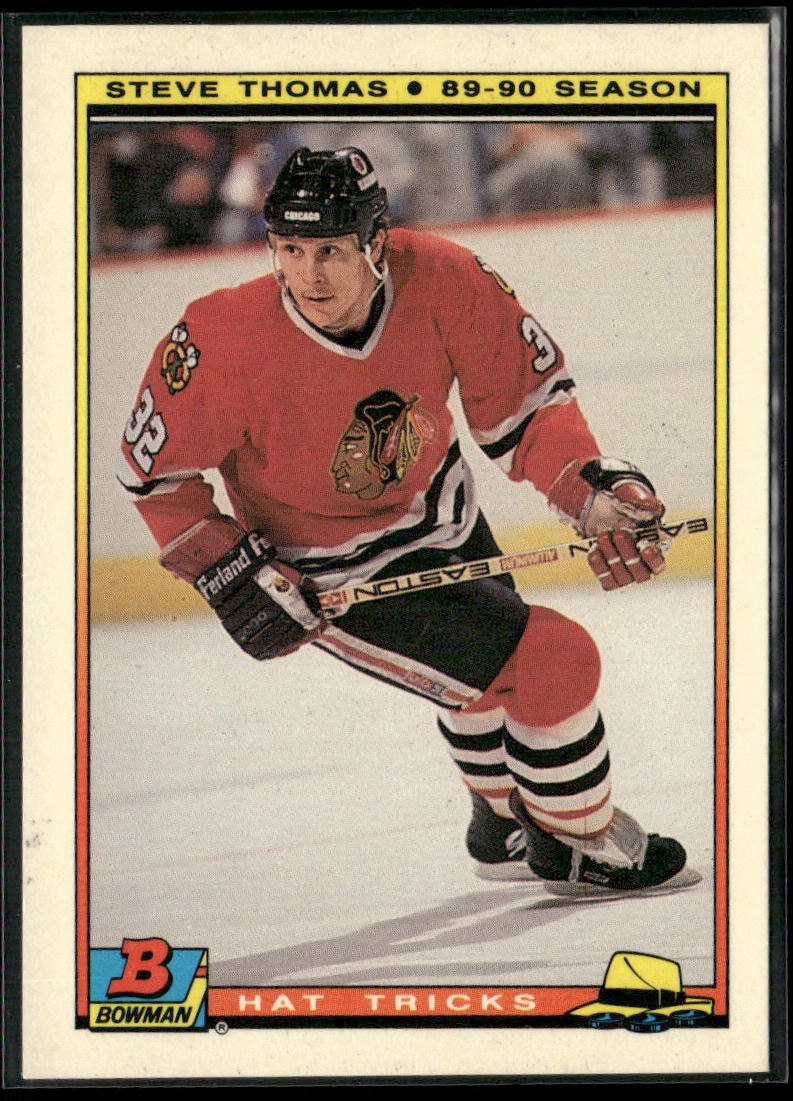 1990-91 Bowman #13 Steve Thomas Hat Tricks