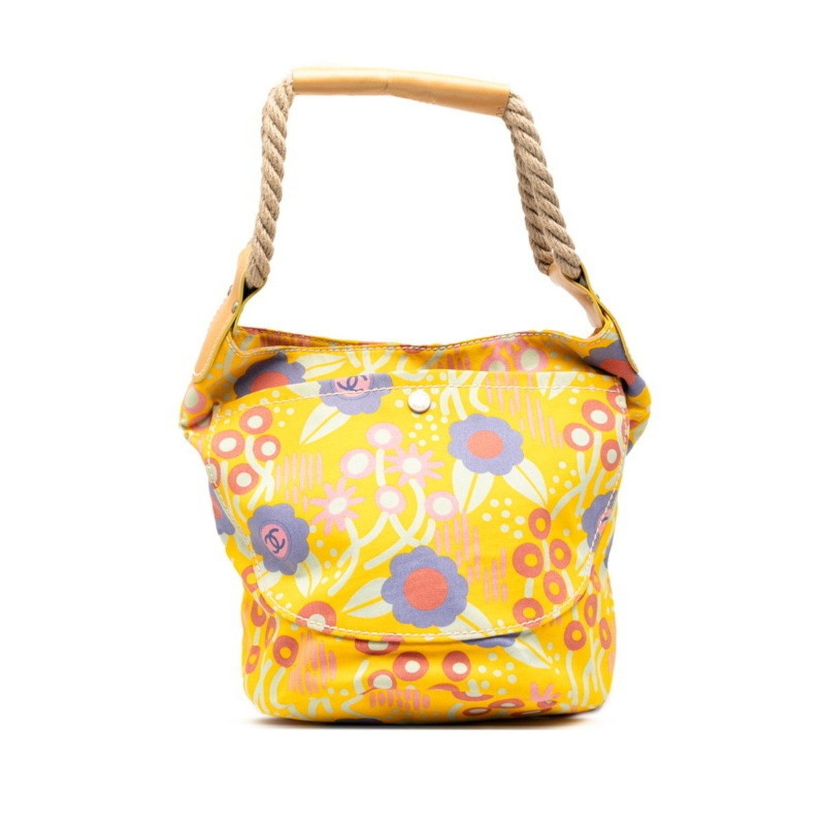 Chanel High Summer Coco Mark Flower One-Shoulder Bag Handbag in Ye