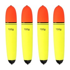 Paquete de 4 bobbers de pesca EVA amarillo flotador de pesca 3,5 oz