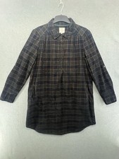 Fat Face Corduroy Check Shirt Dress Longline Pockets Women’s UK 16 R