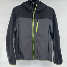 ZeroXposure Boys Coat Jacket Size XXL 18-20 Black Hooded Neon Trim