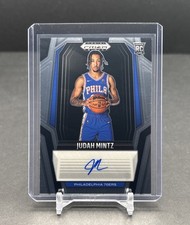 2024-25 PANINI PRIZM BLACK #RS-MIN Judah Mintz 76ers RC Signatures Auto