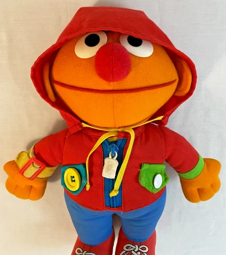 Sesame Street Dress Me Up Ernie 13" Plush Vintage 1989 Playskool Doll Toy 460
