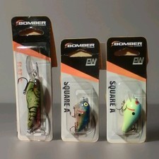 Bomber Fishing Lure Lot (3) – 2 Square A + 1 A Flat – New