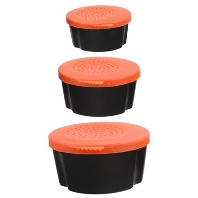 3 Pcs Red Worm Earthworm Box Fishing Live Bait Keeper Holder Bucket | eBay