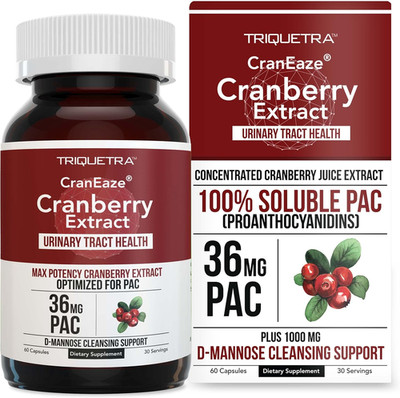 Craneaze : Cranberry Juice Extract plus D-Mannose   36 Mg PAC, 100% Soluble PAC