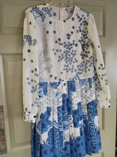 Red Valentino Crepe Floral Dress  In Polyester Women Size 46